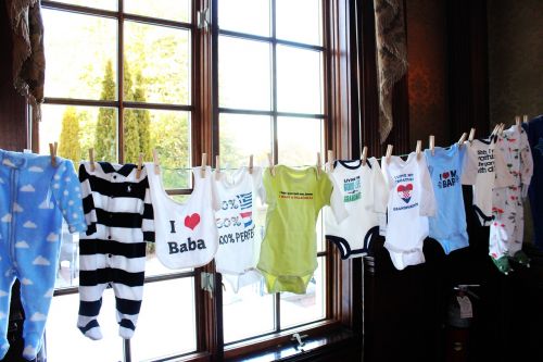 baby shower baby boy clothes line