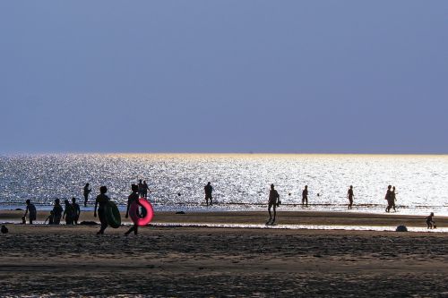 back light beach sand beach