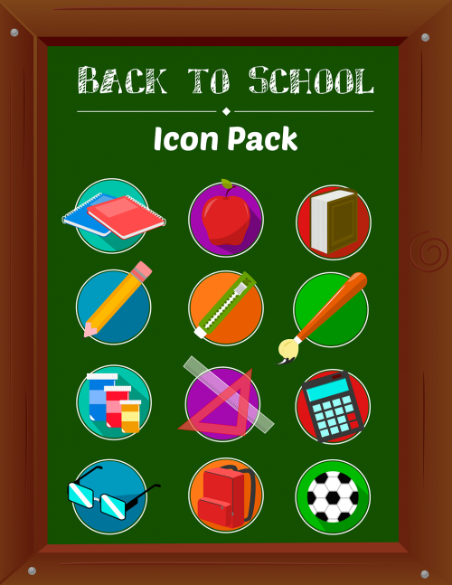 back to school icons vector