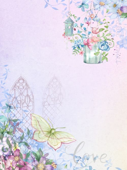 background romantic butterfly
