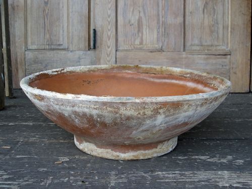 background clay bowl