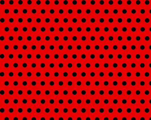 background red white polka dots