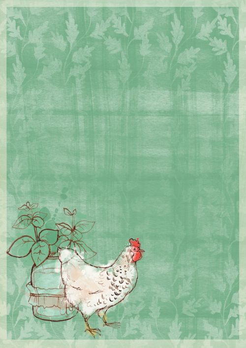 background watercolor chicken