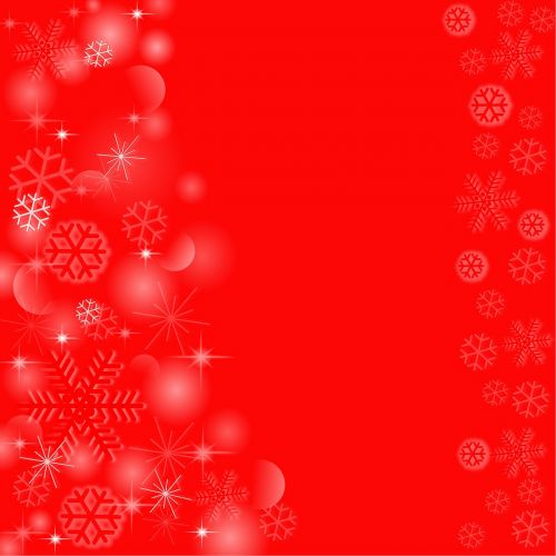 background red snowflakes