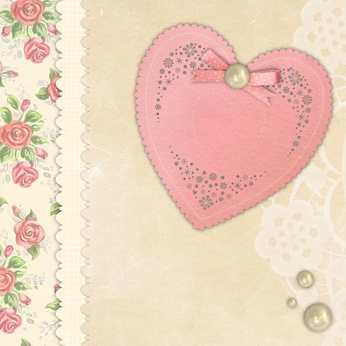 background  heart  floral