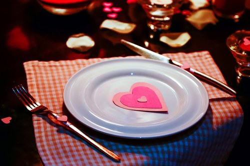 background  heart  plate