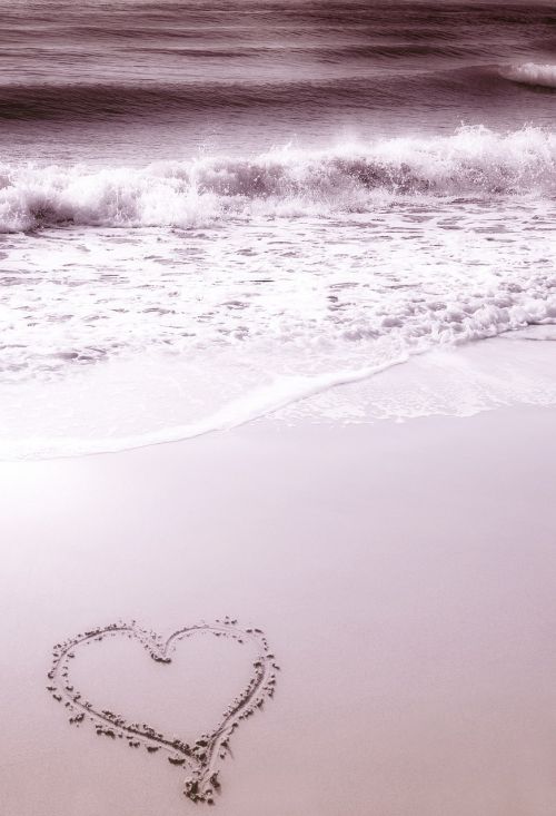 background beach heart