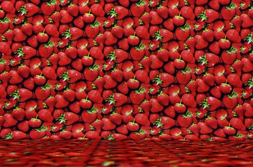 background image strawberries textile