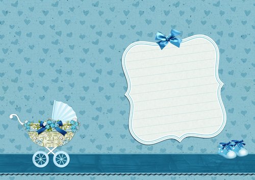 background image  baby carriage  baby shoes