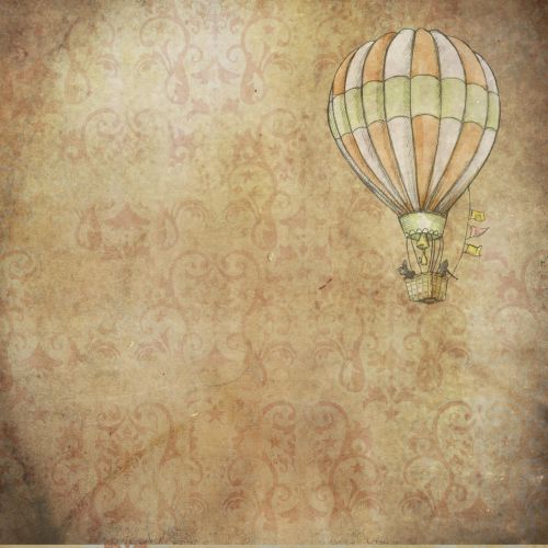 Background Vintage Hot Air Balloon