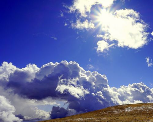 backlight clouds time