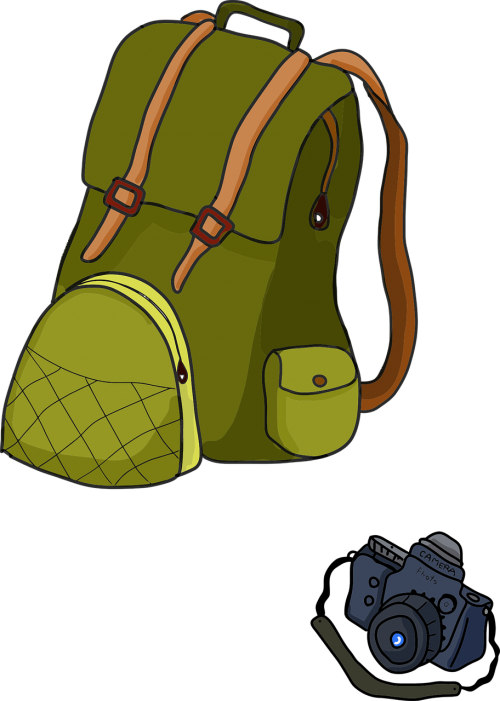 backpack camera cartoon