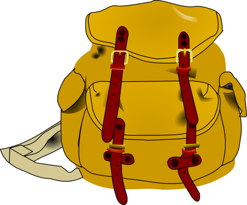 backpack brown sack