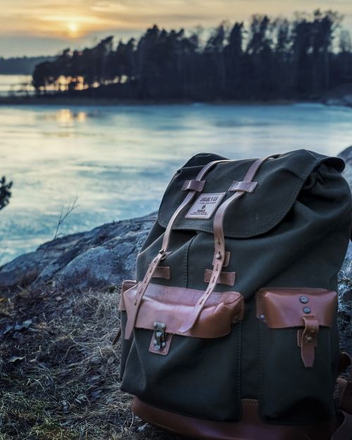 backpack bag lake