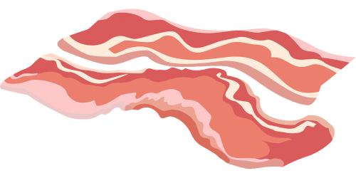 bacon red pig