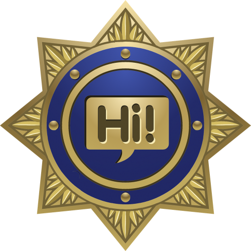 badge hi icon