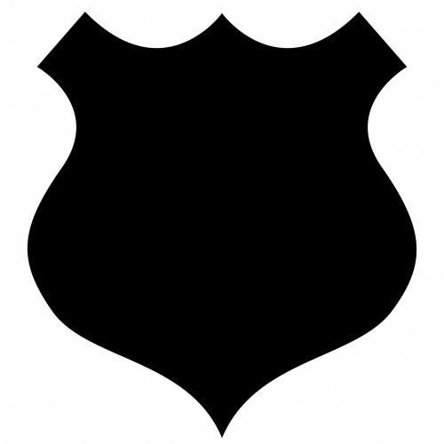 Badge, Shield Black Clipart