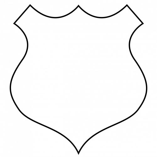 Badge, Shield Outline Clipart