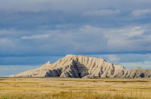 badlands blue sky south dakota