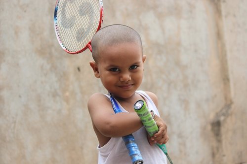 badminton  boy  happy