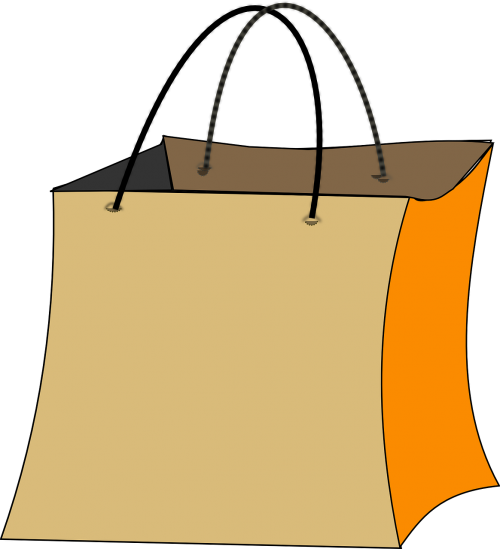 bag shopping orange