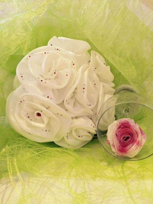 bag glass rose