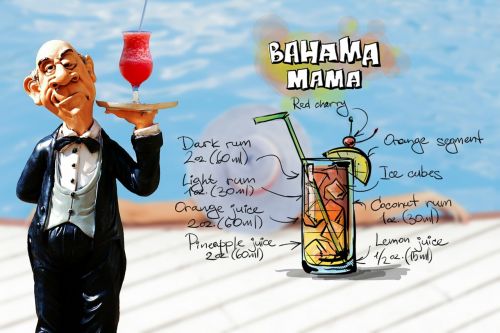 bahama mama cocktail drink