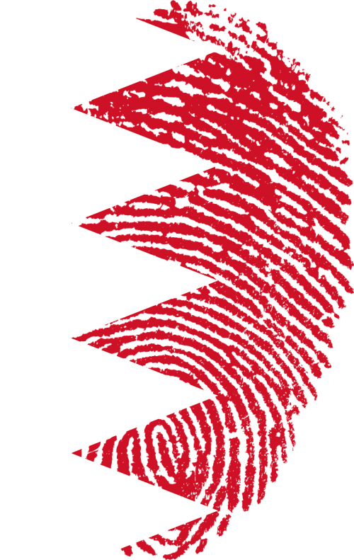 bahrain flag fingerprint
