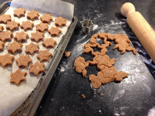 baking cookies dough