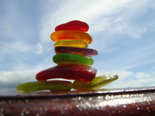 balance stones colorful