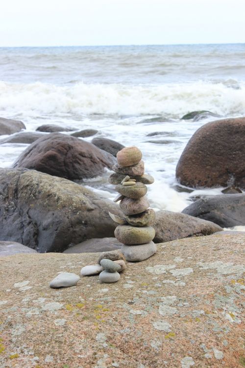 balance baltic sea beach