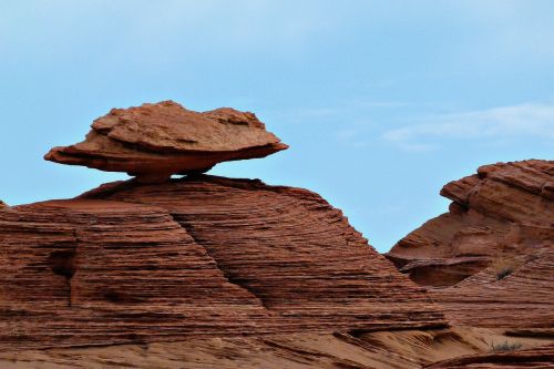 balanced red rock