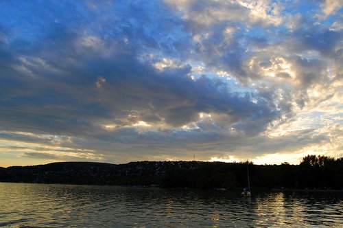 balaton summer  clouds  hot