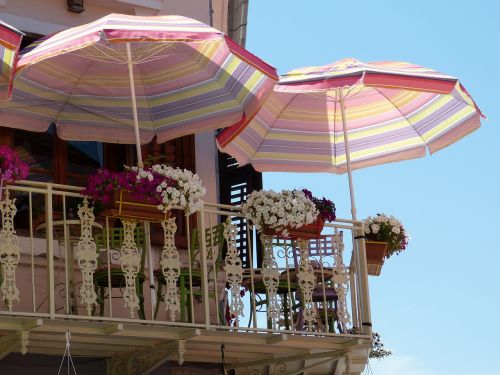 balcony parasol summer