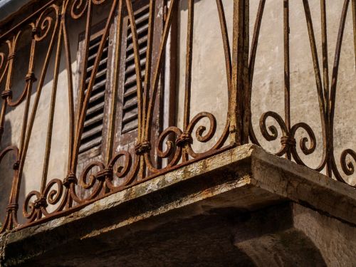 balcony old building