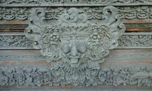 bali temple carving
