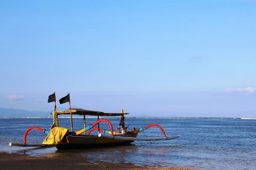 bali traditional boat beach