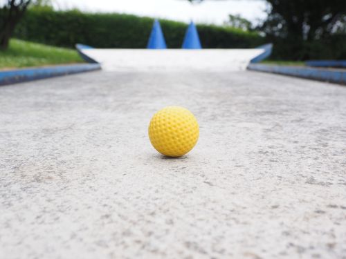 ball mini golf ball yellow