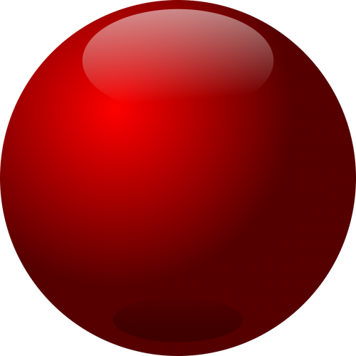 ball glass red