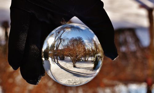 ball glass winter