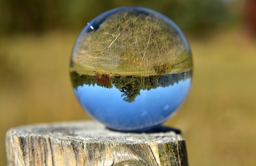 ball  glass ball  mirroring