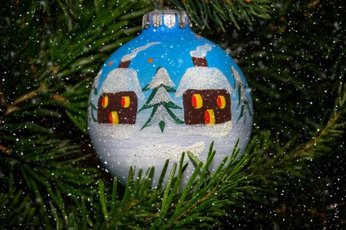 ball  hand painted  christmas ornaments