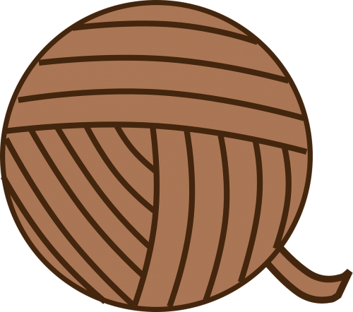 ball of yarn yarn brown