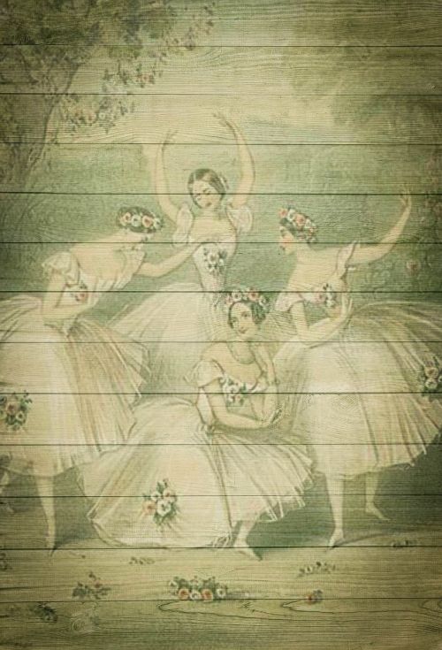 ballet on wood vintage