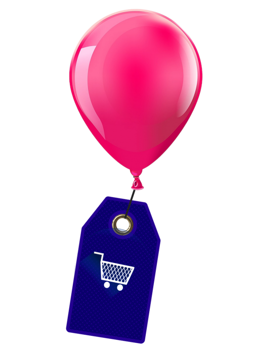 balloon shield shopping cart