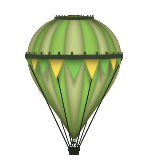 balloon green illustration