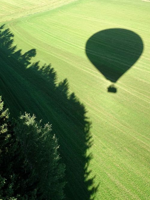 balloon shadow hot air balloon ride