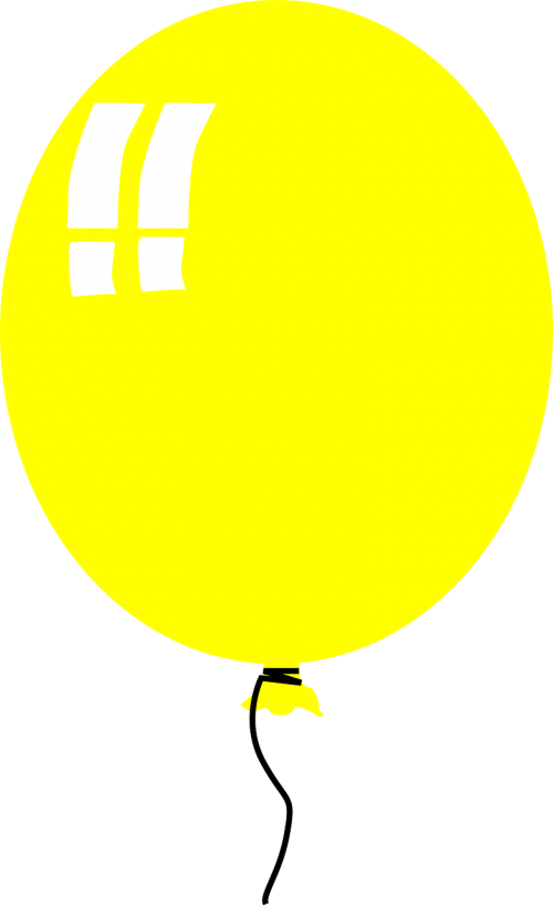 balloon yellow birthday