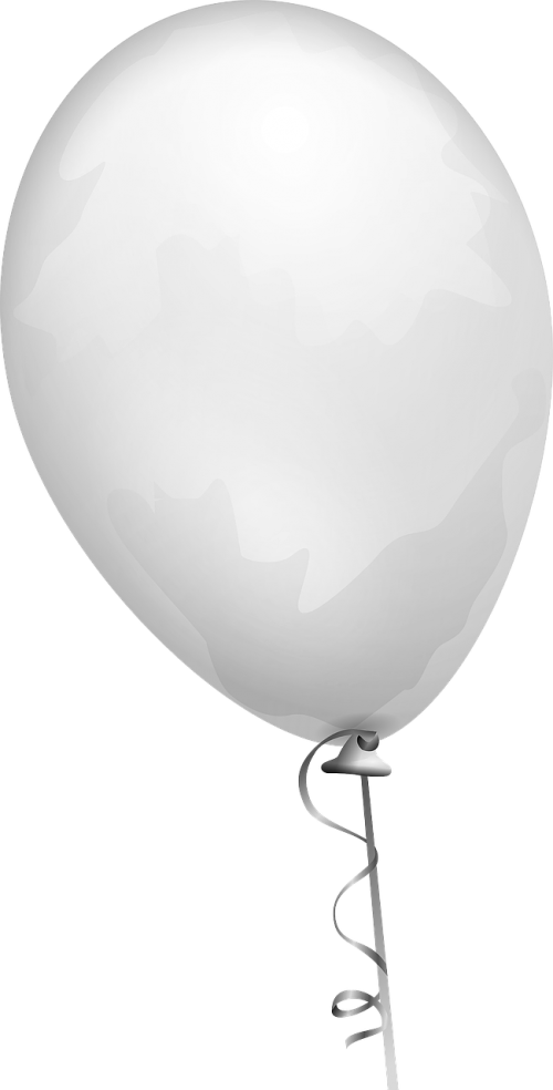 balloon white shiny