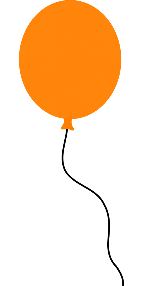 balloon floating orange